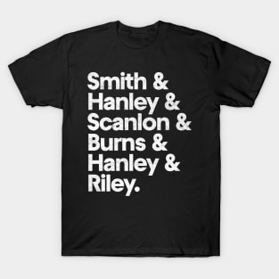 Classic Early The Fall Line-Up Names List Design T-Shirt